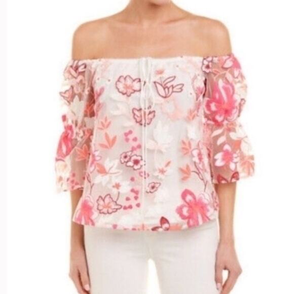 Alexia Admor Embroidered Off the Shoulder Top - Picture 1 of 16